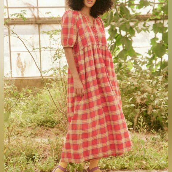 The GREAT. the ravine dress in lakehouse plaid, 1 ( small ) - Picture 3 of 10